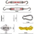 thumbnail image 4 of HAHADAXA Gooswexmzl Shade Sail Hardware Kit, Stainless Steel Hardware Kit for Triangle Square Rectangle Sun Shade Sail Installation for Patio Lawn, 4 of 7