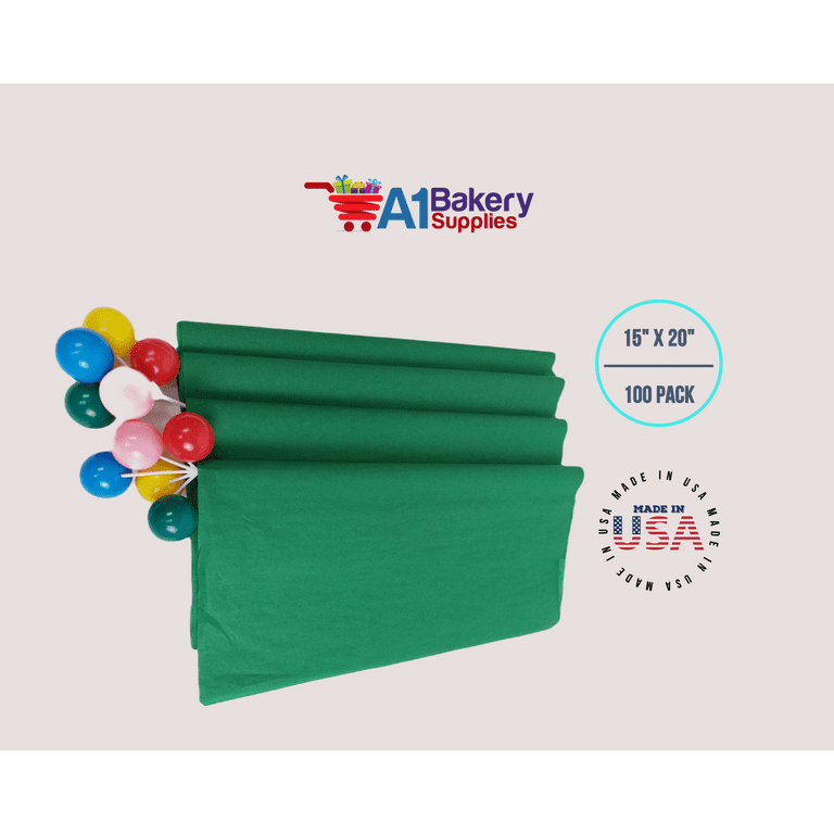 大人気新品  Squares, Paper Tissue Green Emerald Bulk Sheets 100 日用品