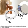 thumbnail image 4 of Selfie Ring Light, 3000-6000K Stepless Dimming USB Plug Portable Ring Light 10W 13 Inch with 1/4 inch Adapter for Streaming, 4 of 7
