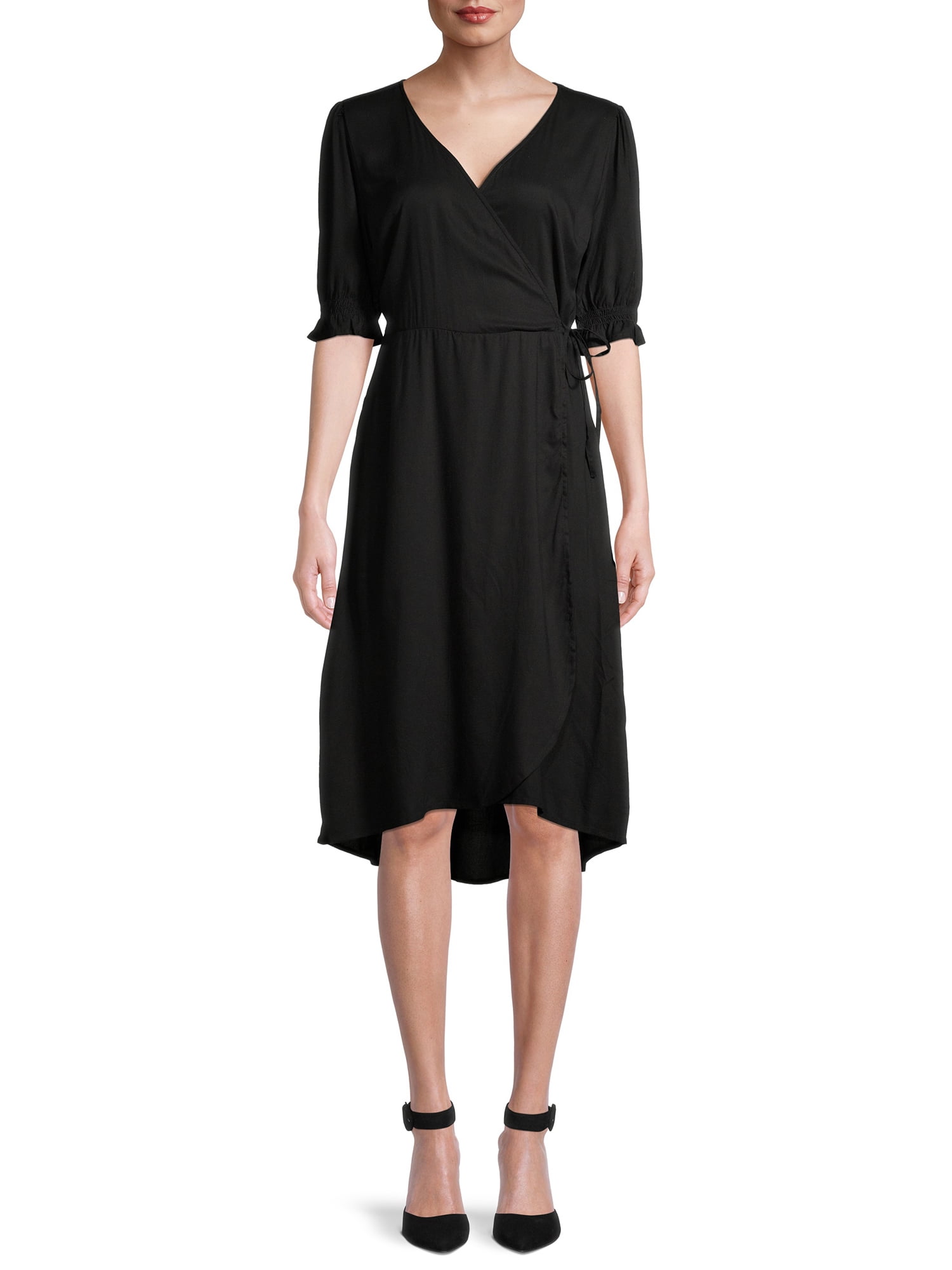 woven wrap dress