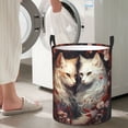 thumbnail image 6 of KLL Flower Cat Couple Waterproof Foldable Laundry Hamper Bucket with Handles for Storage Bin,Kids Room,Home Organizer (Medium ), 6 of 7