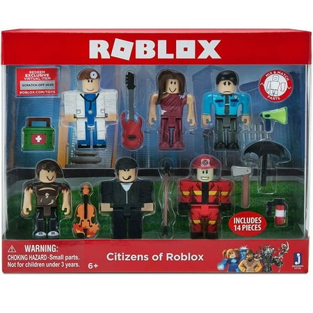 Citizens Of Roblox Action Figure 6 Pack Walmart Com - roblox tractor