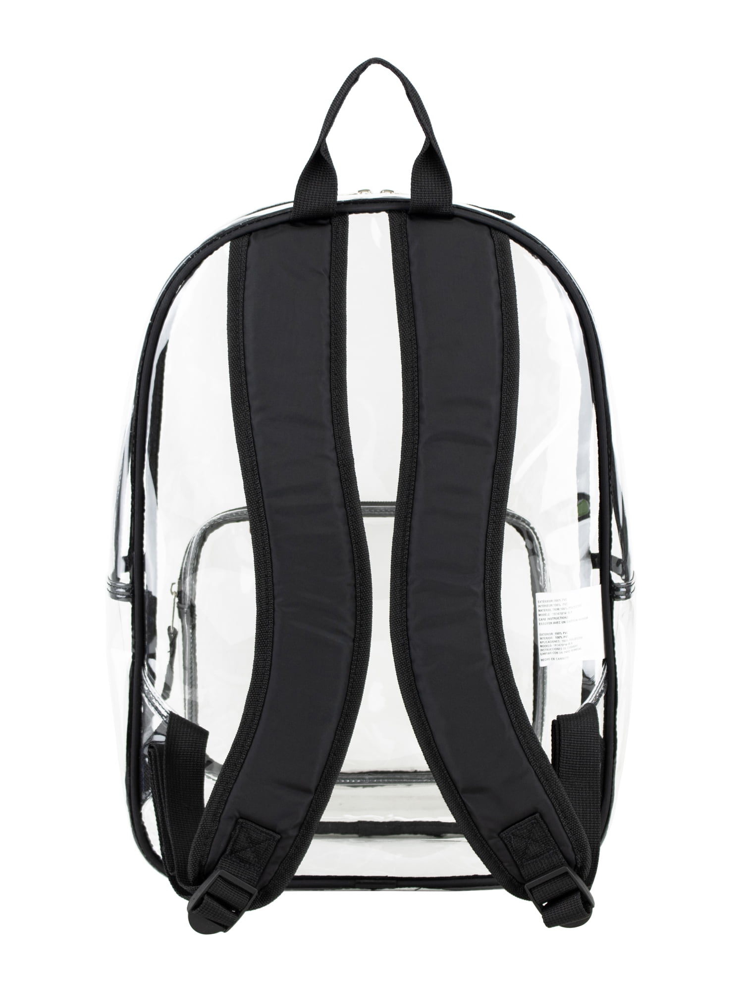 Eastsport Unisex 16" Success Clear Backpack, Black