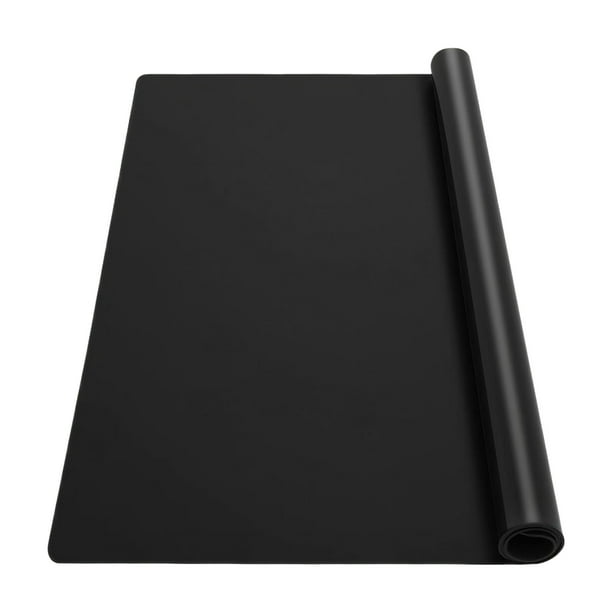 Toystoory Tapete protector de silicona, mantel individual grande, extragrande y grueso, PROTECTOR DE SUPERFICIE para , tapete para platos Mostrada negro