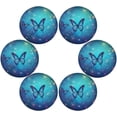 thumbnail image 3 of Coolnut Blue Butterfly Round Placemats Washable Placemats Non-Slip Heat-Resistant Table Place Mats for Dining Kitchen Holiday Party Table 15.4"-6PCS Home Decor, 3 of 7
