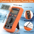 thumbnail image 3 of Digital Multimeter, Multimeter with AC DC Voltmeter & Ohm Volt Amp Tester, Pocket Meter with Backlight Tests Wire, Voltage Tester Measure Voltage Current Resistance Diode, 3 of 15