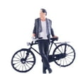 thumbnail image 5 of Kokiya 1/64 3D Tiny People Gentleman Doll Bike for DIY Scene Sand Table Ornament Black, 5 of 9