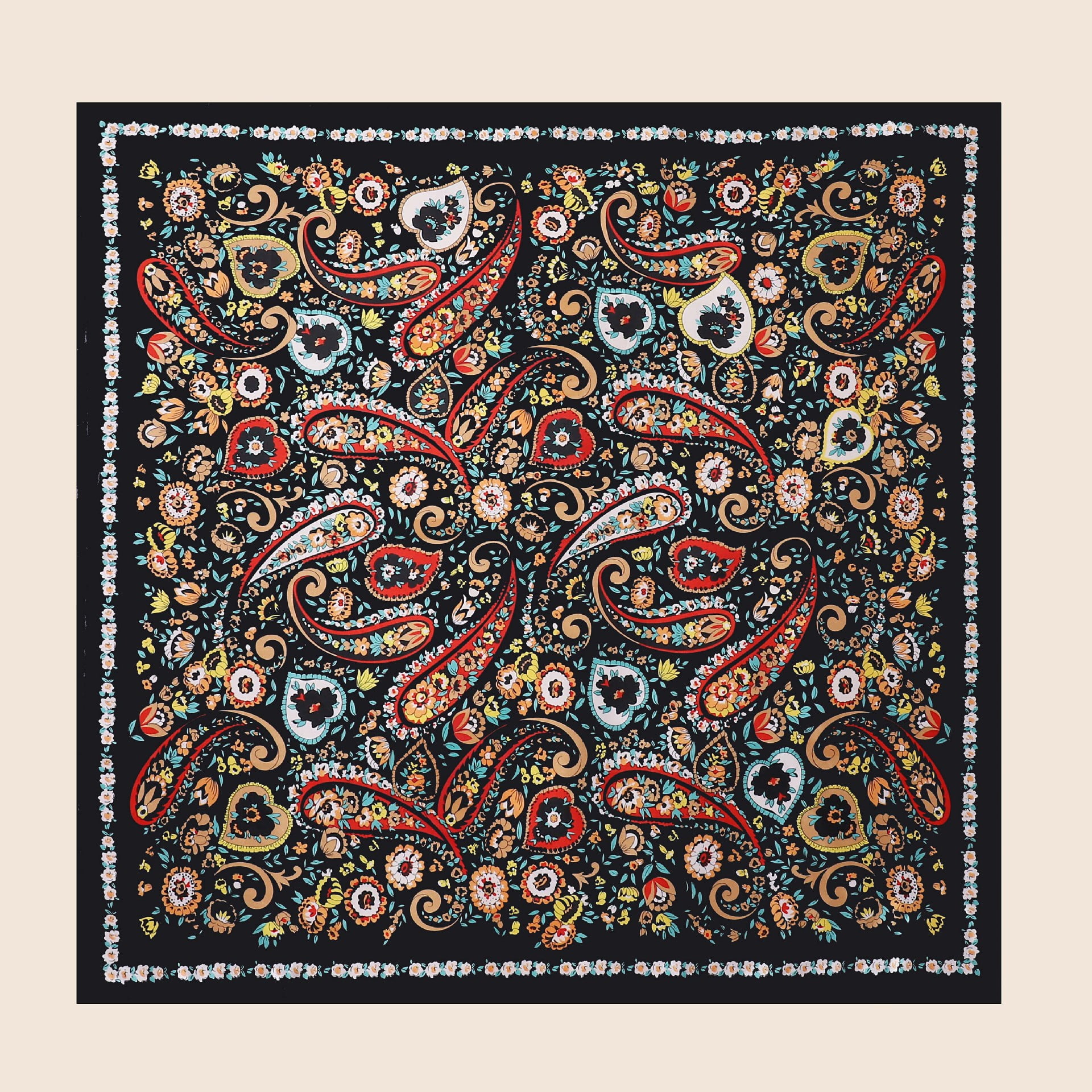 スカーフ [MATINKIM]matin vintage printed bandana in navy MATIN VINTAGE PRINTED BANDANA IN NAVY – Matin Kim