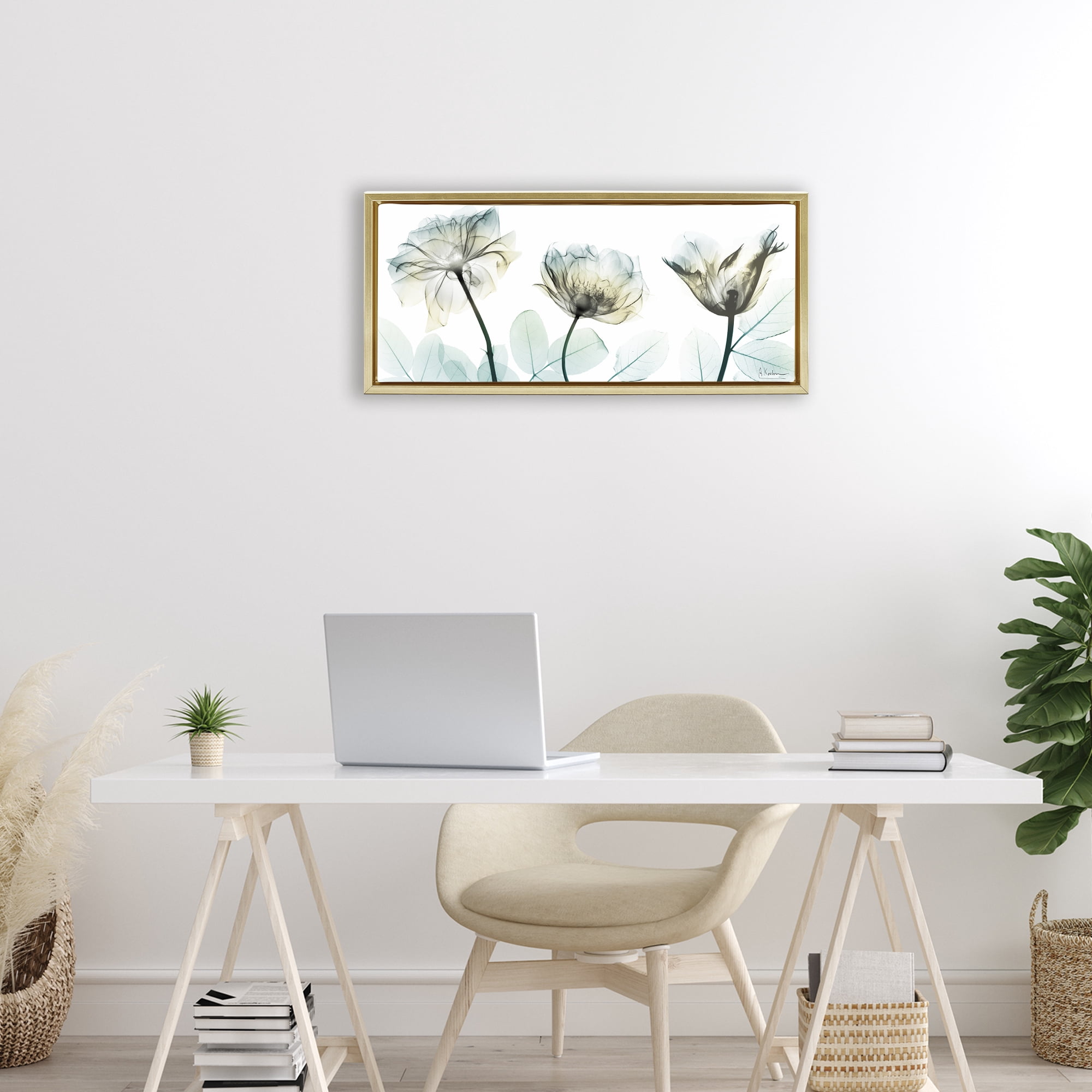 Stupell Industries Jewels Of Passion Gold Framed Floater Canvas Wall Art, design by Albert Koetsier