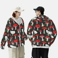 thumbnail image 6 of Kll Red Mushrooms Print Men'S Women’s Upf 50+ Sun Protection Outdoor Hoodie Jacket Long Sleeve Fishing Hiking Performance Shirt- X-Large, 6 of 8