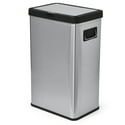 13.7 gal Touchless Dual Sensor Kitchen Garbage Can with Stay Open Lid