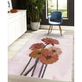 thumbnail image 4 of Gerber Daisy Decorative Rug, Posy of Spring Flowers Oil Painting Impressionist Still Life Pattern, Quality Carpet for Bedroom Dorm and Living Room, 6 Sizes, Cinnamon Rose, by Ambesonne, 4 of 4