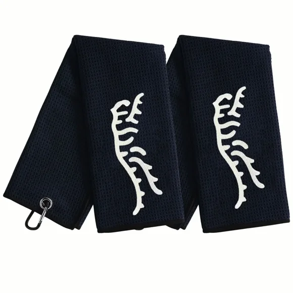2 counts funny Embroidered Microfiber Golf Towels,Perfect Gift for Men Golfers,Tiger Head Design 2 tiger towels