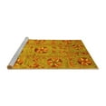 thumbnail image 2 of Ahgly Company Machine Washable Indoor Square Abstract Yellow Modern Area Rugs, 3' Square, 2 of 4