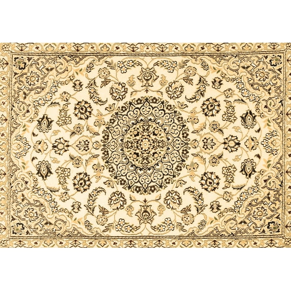 Ahgly Company Indoor Rectangle Medallion Brown Traditional Area Rugs, 7' x 9'