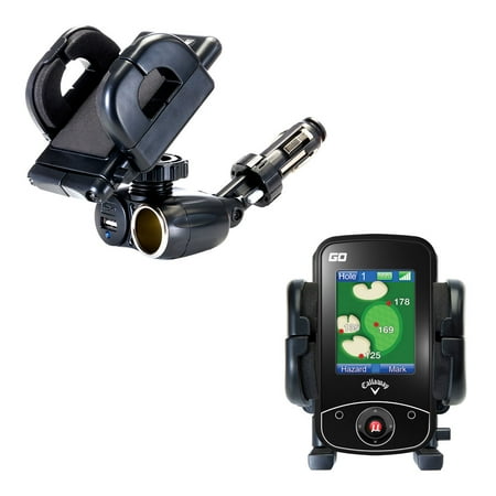 Golf Cigar Holder - Dual USB / 12V Charger Car Cigarette Lighter Mount and Holder for the uPro uPro GO Golf GPS