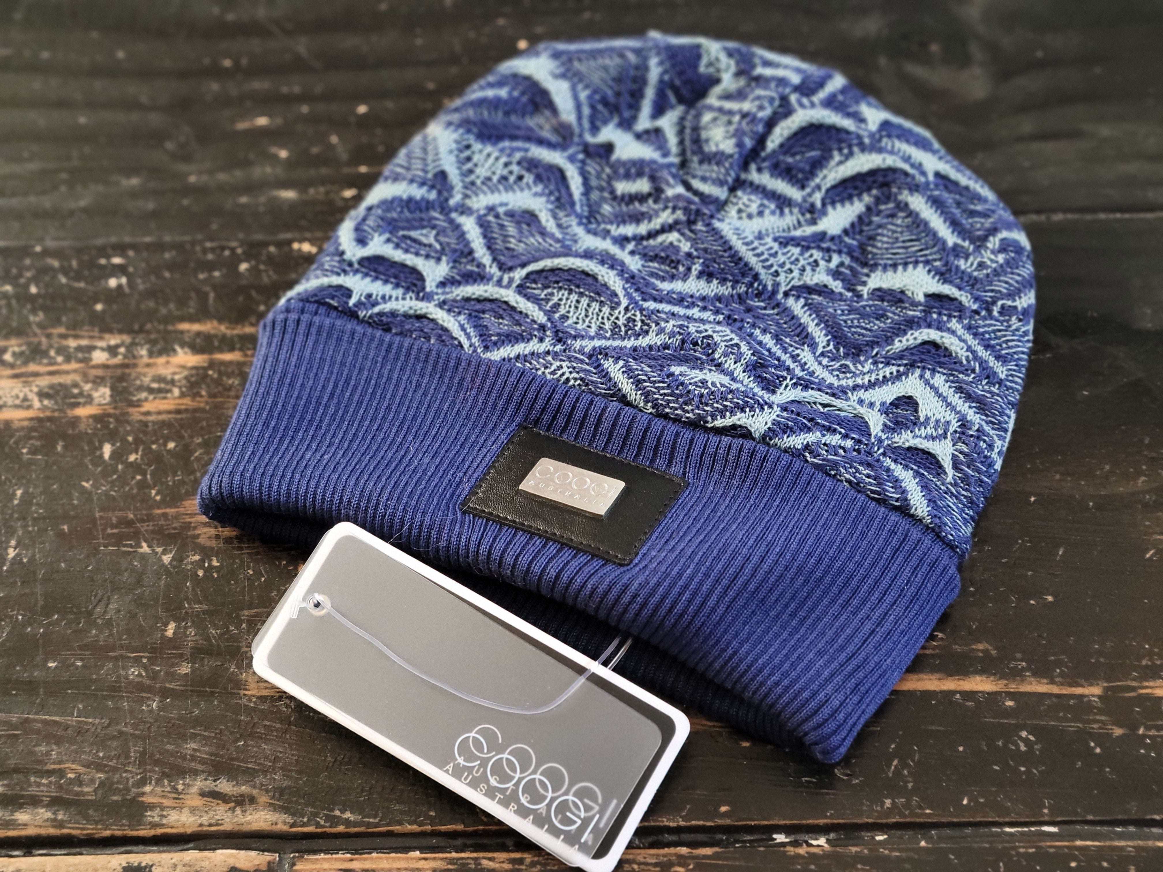 Cross Knit Abstract Art Beanie Hat 