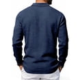 thumbnail image 3 of Generic Mens Linen Henley Shirts Casual Long Sleeve V Neck Polo T-Shirts Button Down Loose Collar Beach Tops, 3 of 7