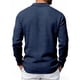 thumbnail image 4 of Ceisia Men's Breathable Linen Blend Long Sleeve Polo Shirts, Relaxed Fit Casual Collared Shirts for Daily Wear Gifts, 4 of 9