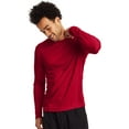 thumbnail image 3 of Hanes Mens Sport FreshIQ Cool DRI Long Sleeve Tee 2-Pack, 3XL, Deep Red, 3 of 5
