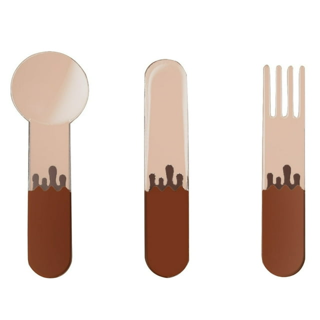 Spoon Stick Fork Dessert Spoons Stylish Transparent Dessert Spoon Set Versatile Practical Ice Cream Spoon Fork Stick Set for