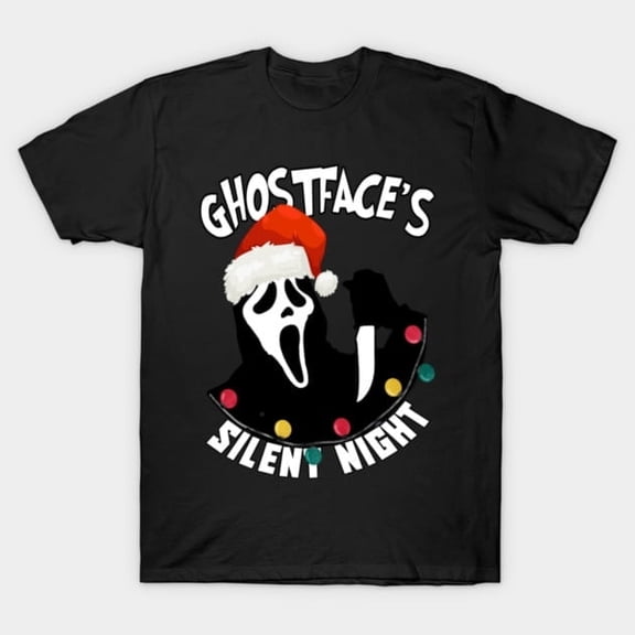 Ghostfaces Silent Night Funny Slasher Horror Christmas Graphic Retro Unisex T-Shirt U270, Sizes up to 5XL