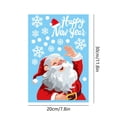 thumbnail image 3 of SDJMa 1 Sheet Christmas Window Clings Stickers, Reusable Happy New Year Snowflake Santa Claus Self Adhesive Window Decals for Indoor Outdoor Xmas Holiday Home Decor, 3 of 6