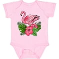 thumbnail image 3 of Inktastic Flamingo with Tropical Flowers Boys or Girls Baby Bodysuit, 3 of 5