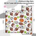thumbnail image 5 of Football and Basketball White Pattern Teens Toddler Nap Mat with Pillow, Sleeping Mat Bag for Preschool Daycare 50"x20", 5 of 6