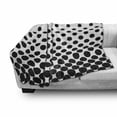 thumbnail image 3 of Abstract Soft Flannel Fleece Throw Blanket, Minimalist Monochrome Dots in Black Growing Big from Bottom to Top Polka Dots Image, Cozy Plush for Indoor and Outdoor Use, 70" x 90", White, by Ambesonne, 3 of 6
