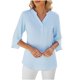 thumbnail image 3 of Fiudx Ofertas Flash Artículos En Oferta Tops con Estampado de Moda para Mujer, Blusa de Manga Corta, Camisetas Divertidas con Cuello Redondo, 3 of 4