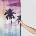 thumbnail image 3 of Orinice  Tropical Shower Curtain, Coconut Palm Tree Silhouettes Summer Holiday Watercolors Picture, Cloth Fabric Bathroom Decor Set with Hooks,  36x72, 3 of 7