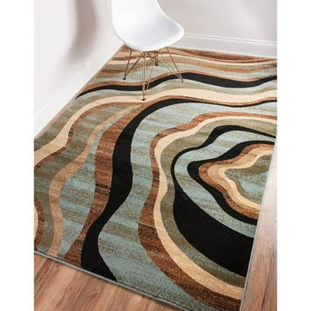 Well Woven Nirvana Waves Multi Abstract Geometric Blue Beige Ivory Well Woven Nirvana Waves Multi Abstract Geometric Blue Beige Ivory Brown Green