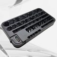thumbnail image 4 of Removable Battery Tester Battery Organizer Storage Box Case Holder Slot Rack with for 72 PCS AA AAA 9V AG CR C D Type Battery (Black), 4 of 8