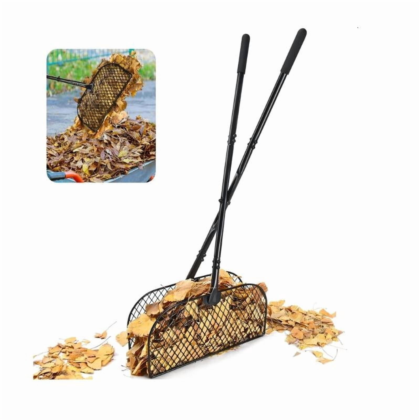CEORPER Heavy Duty Yard Cleanup Tool With Extra Wide Head For Fast Leaves Removal