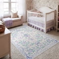 thumbnail image 2 of Lahome Washable 3'x5' Floral Bow Area Rug, Purple Rugs for Nursery Living Room, Soft Ultra-Thin Non-Slip Carpet for Girls Bedroom Entryway Playroom, Purple, 2 of 9
