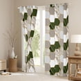 thumbnail image 3 of Castle Fairy Marbling Hexagon Curtains Pack of 2 (42x84 Each) for Kids Teens Adults,Abstract Marble Honeycomb Curtains Blackout,Gradient Marbling Geometric Bedroom Curtains,Lightweight Room Decor, 3 of 6