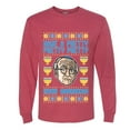 thumbnail image 2 of Wild Bobby, Have a Pretty Pretty Pretty Good Hanukkah Curb Larry, Hanukkah, Men Long Sleeve Shirt, Vintage Heather Red, 3X-Large, 2 of 4