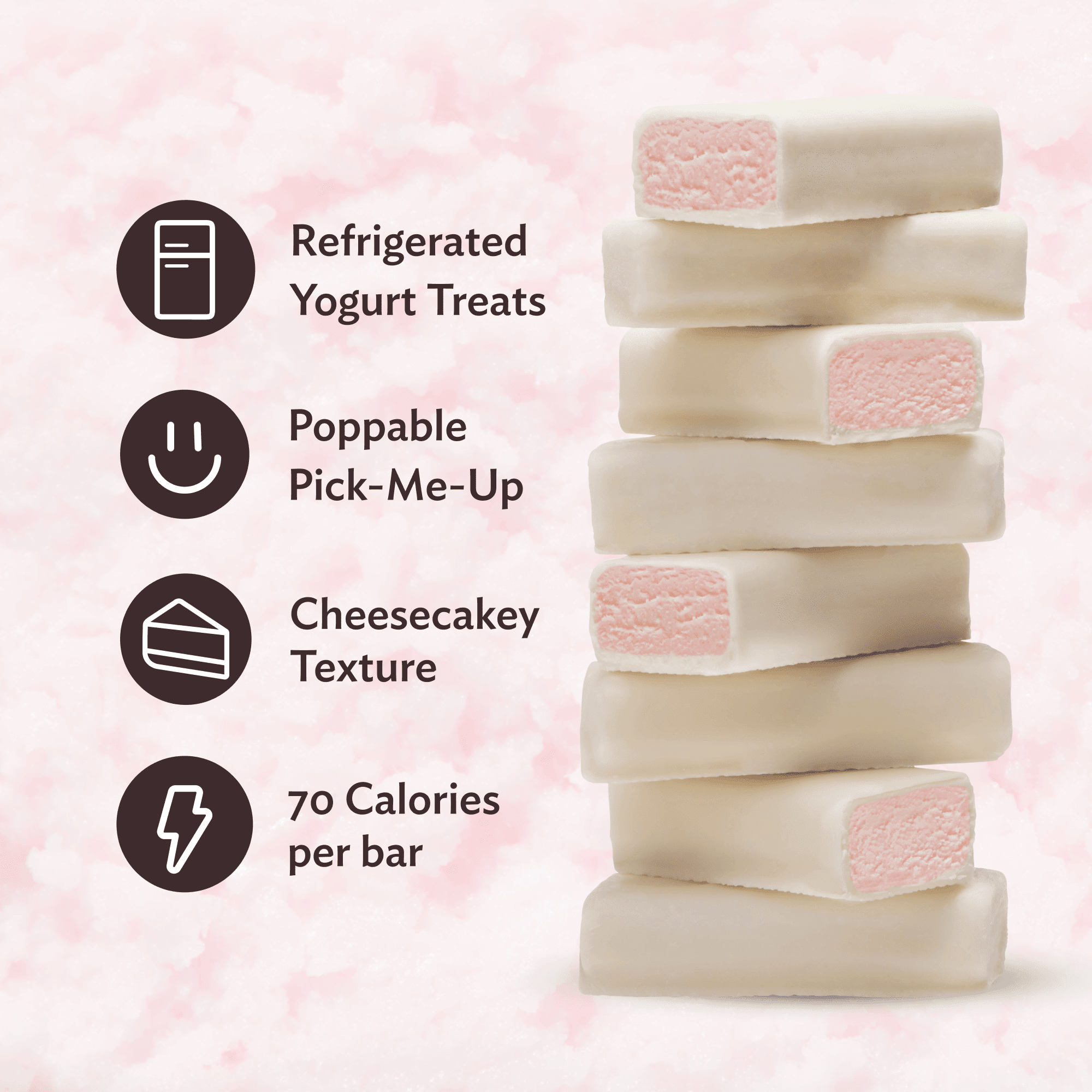Clio Strawberry Banana Greek Yogurt Mini Bar in Yogurt Coating, 0.78 oz, 8 Ct