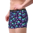 thumbnail image 2 of Sikiie Skull daisy Gradient Print Men's Boxer Briefs, Elastic Waistband Boxer Briefs Leggings-Medium, 2 of 5