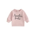 thumbnail image 1 of Faithtur Chandail à Capuchon pour Bébé, Chandail à Manches Longues à Col Rond avec Lettres, Vêtements d'Automne pour Filles et Garçons, 1 of 9