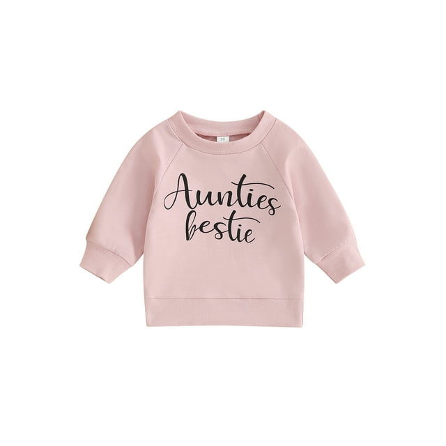 Faithtur Chandail à Capuchon pour Bébé, Chandail à Manches Longues à Col Rond avec Lettres, Vêtements d'Automne pour Filles et Garçons