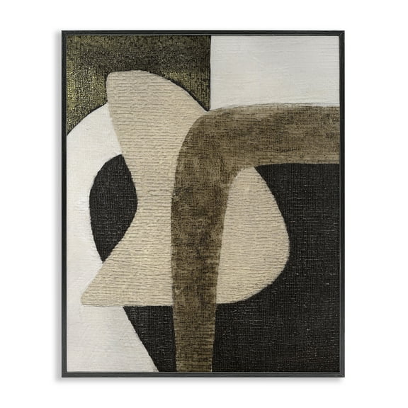 Stupell Industries Boho Modern Shape Pattern Abstract Painting Black Framed Art Print Wall Art, 11 x 14