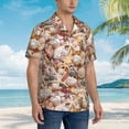 thumbnail image 5 of Goofa Colorful Seashells Hawaiian Shirt for Men, Unisex Summer Beach Casual Short Sleeve Button Down Shirts,Aloha Tropical Floral print shirt-, 5 of 9