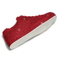 thumbnail image 2 of LUCKY STEP Rhinestone Fashion Glitter Sneakers Shiny Platform Shoes,Red Rhinestone,Womens, 2 of 6