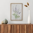 thumbnail image 3 of PixonSign Framed Canvas Print Wall Art Purple Gray Lavender Flower Still Life Nature Wilderness Illustrations Modern Art Botanical Floral Farmhouse/Country Relax/Calm/Cozy - 16"x24" Natural, 3 of 5