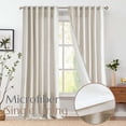 thumbnail image 2 of Cortinas Jinchan con forro beige, mezcla de lino, 96 pulgadas, extra largas, 2 paneles, 2 of 8