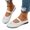 thumbnail image 4 of Miluxas Women's Ballet Shoes Comfortable Slip on Round Toe Flat Casual Shoes for Walking, Driving, Dressy White 9.5(43), 4 of 9