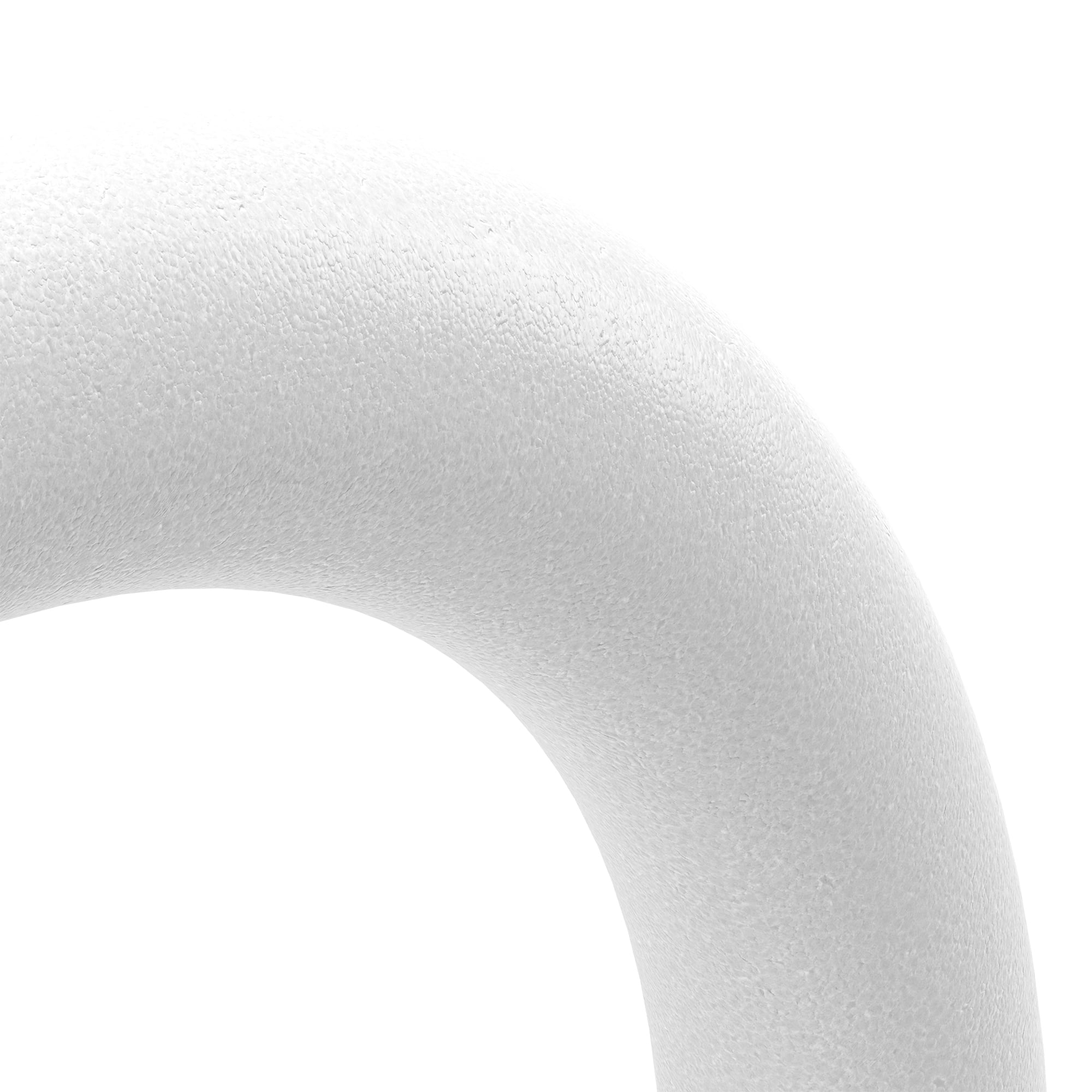 Floracraft White 16"  CraftFōM Extruded Wreath - Decorative Foam for DIY Decoration, Weddings, Birthdays, and Parties - Bulk 8 Pack