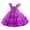Purple, variant on AUNVITO Girls Flutter Sleeve Sequin Mesh Tulle Puffy Dress Round Neck Princess Gown Evening Party Dress Luxury